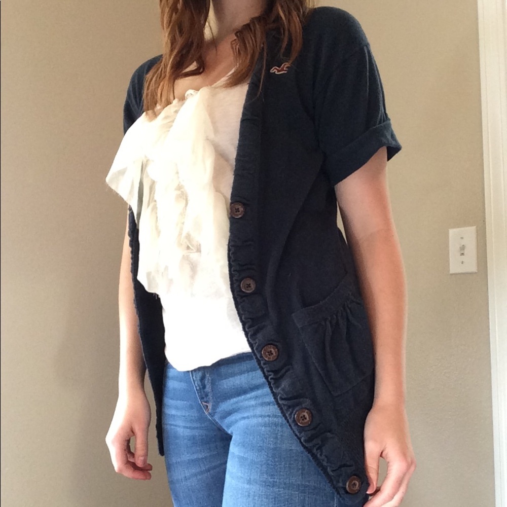 Hollister Navy Blue Cardigan